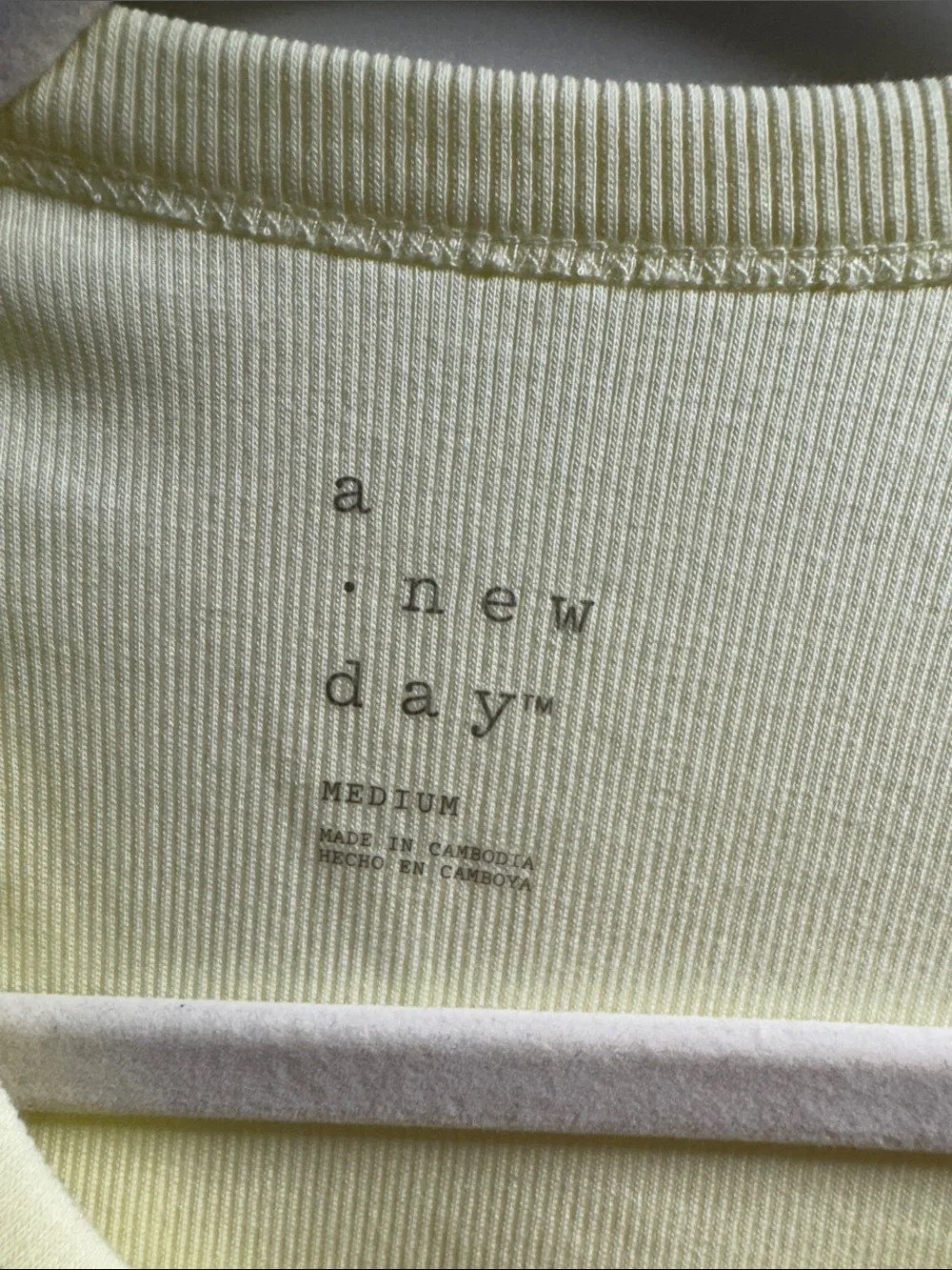 a new day Pale Yellow Ribbed Tank Top - Picture 2 of 2